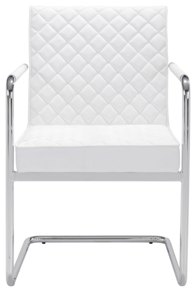 Quilt Dining Chair, Set of 2 White