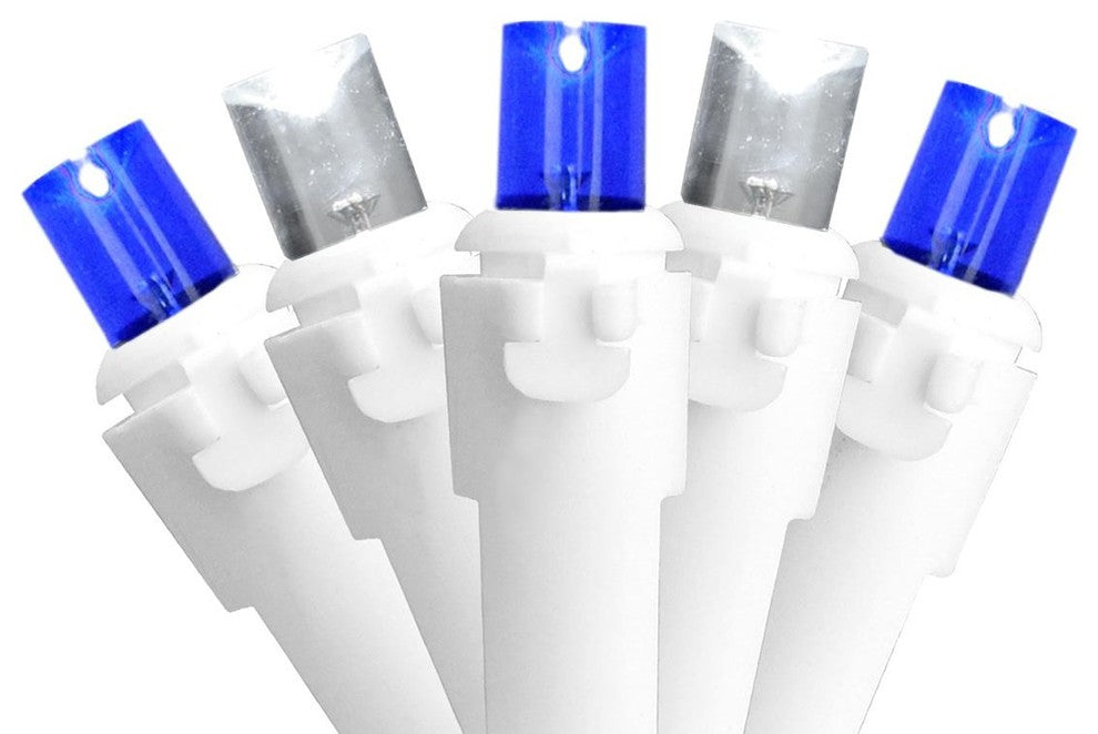 LED Wide Angle Lights Blue/White LED on White Wire