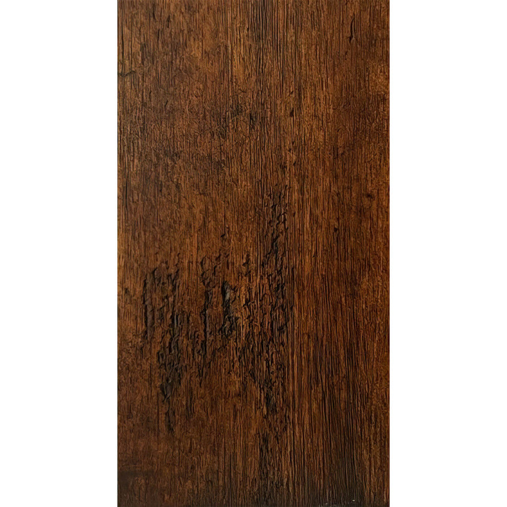 Country Trestle Dining Table Dark Rustic Finish