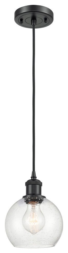 Innovations 516-1P-BK-G124-6 1-Light Mini Pendant, Matte Black