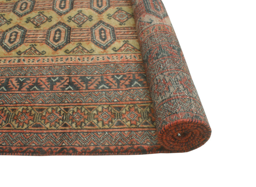 Vintage Distressed Daniella Beige/Rust Rug, 3'8x6'7