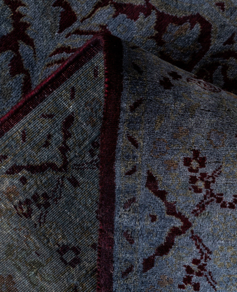 Overdyed One-of-a-Kind Hand-Knotted Area Rug Gray, 2' 6" x 9' 3"