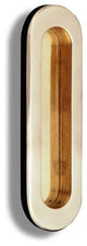 Polished Brass RKI Thick Oval Flush Pull, RKICF5633