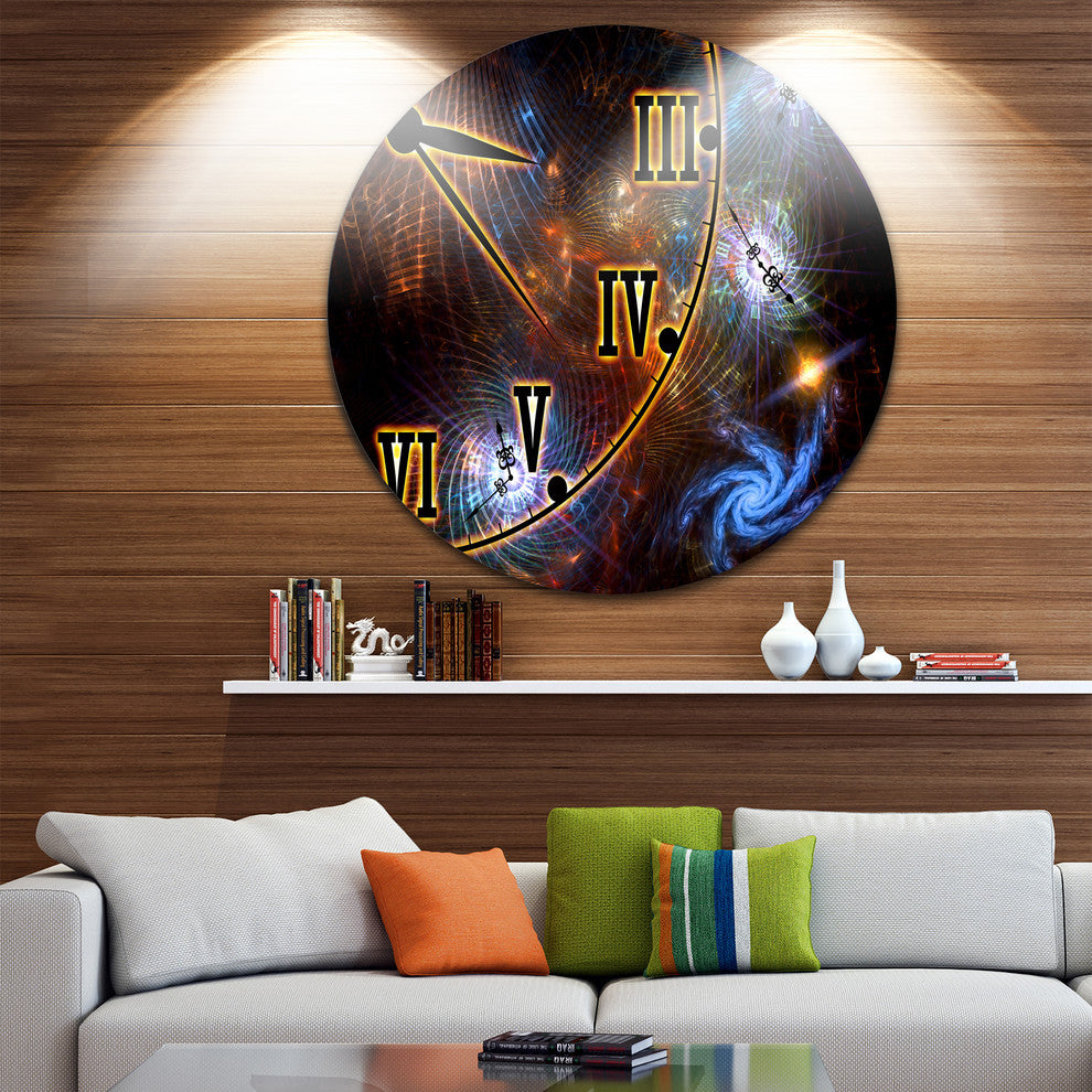 Fabric Of Space And Time, Digital Round Wall Art, 11"