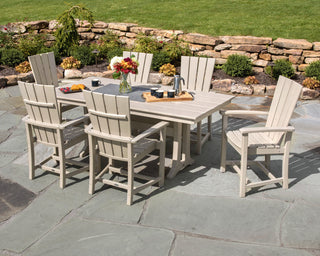 POLYWOOD Quattro 7-Piece Farmhouse Dining Set