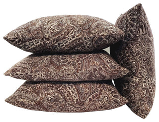 Paisley Suede 4 Piece Pillow Shell Set, Purple Ash, 20"x20"