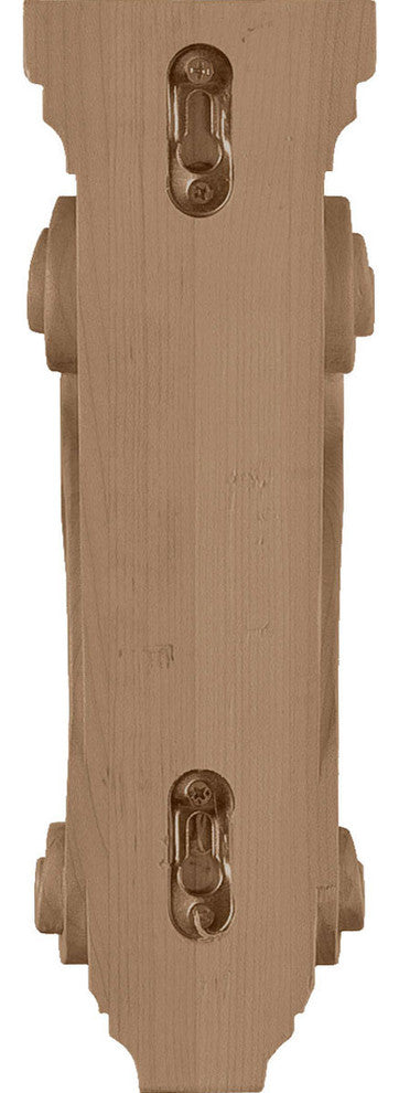 3 3/8"W x 6 1/2"D x 10 1/2"H Boston Traditional Scroll Corbel, Alder