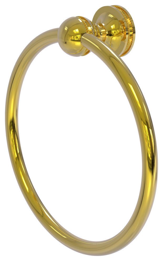 Mambo Towel Ring, Polished Brass