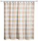 Orange Plaid 71x74 Shower Curtain