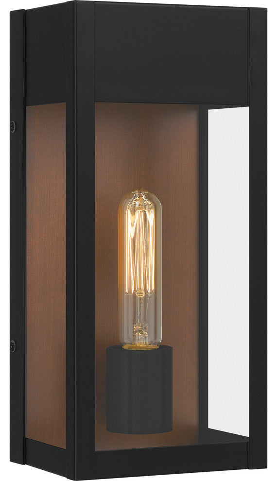 Quoizel MAE8406MBK One Light Outdoor Wall Mount, Matte Black Finish