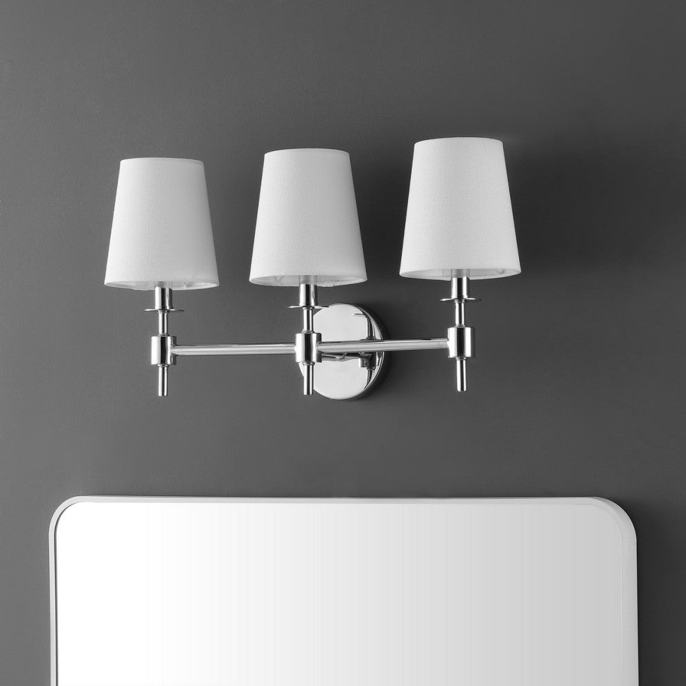 Safavieh Davielle 3 Lt 21" Wall Sconce, Chrome