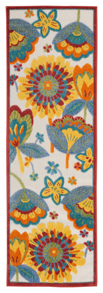 Nourison Aloha 2' x 6' Multicolor Contemporary Area Rug