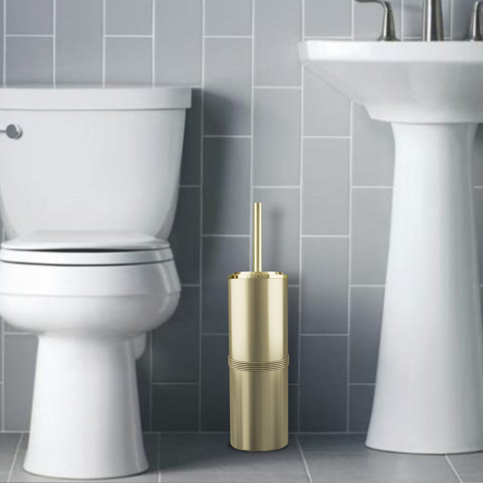 nu steel Round Shape Stainless Steel Toilet Brush Holder