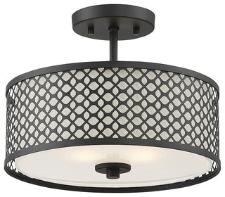 2-Light Ceiling Light, Matte Black