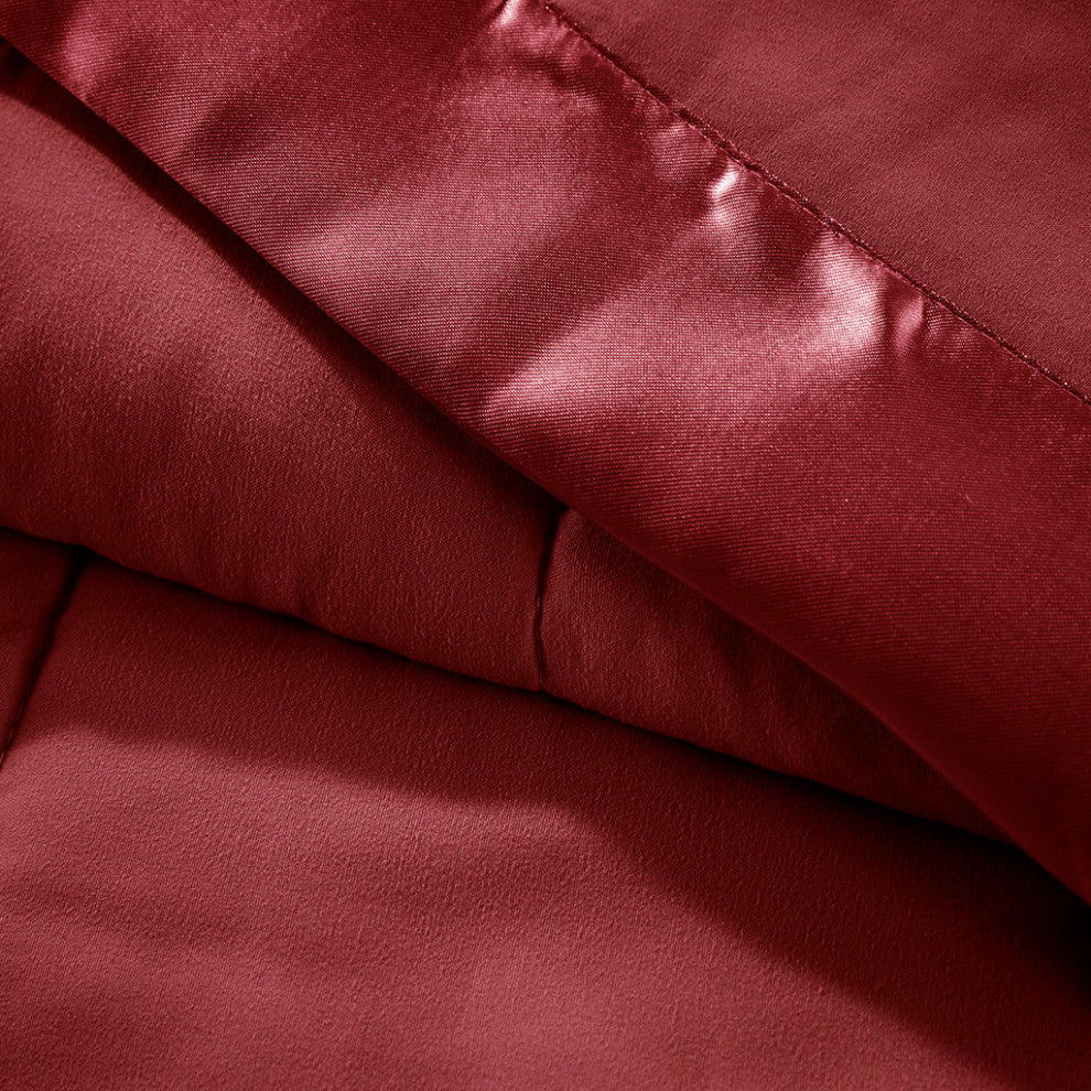 Madison Park All-Seaon Moisture Management Blanket, Burgundy Red, Twin