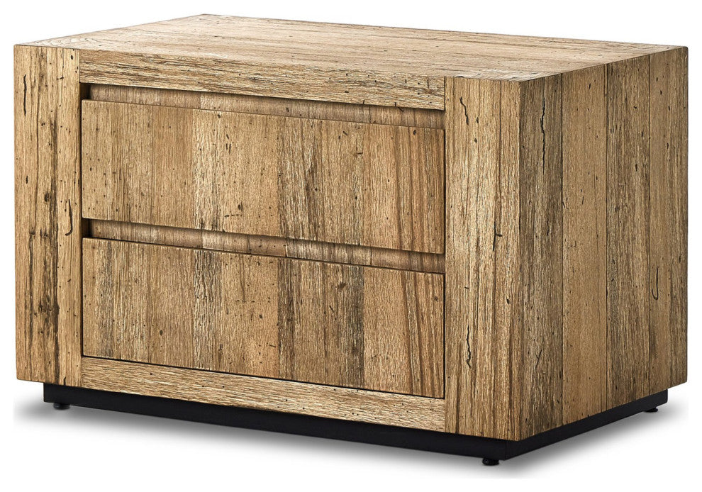 Abaso Nightstand Rustic Wormwood Oak