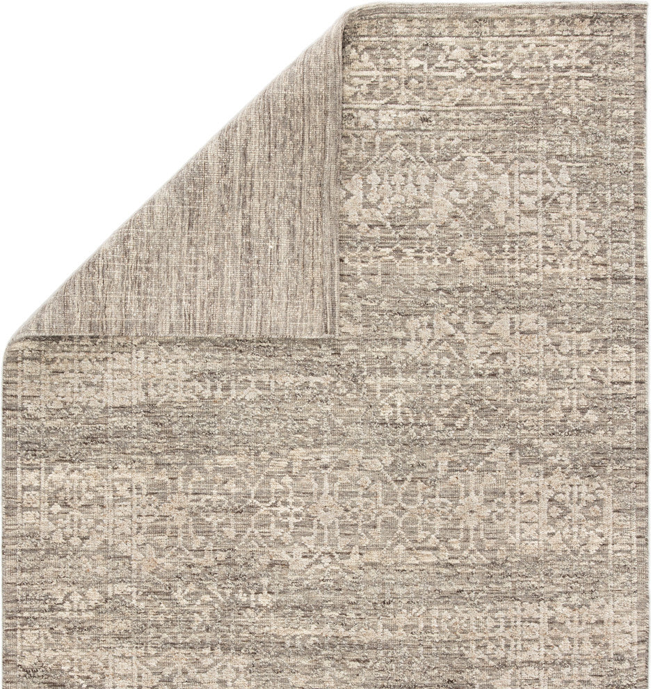 Jaipur Living Sian Knotted Floral Gray/Beige Area Rug, 8'10"x12'9"