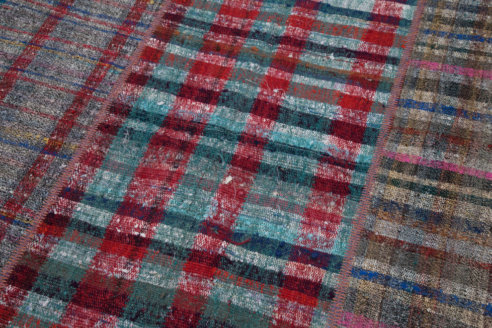 Rug N Carpet - Handmade Anatolian 6' 9'' x 9' 10'' Unique Patchwork Kilim Rug
