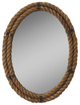 Butler Darby Oval Rope Wall Mirror, Light Brown