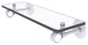 Clearview 16" Glass Shelf with Groovy Accents, Matte White