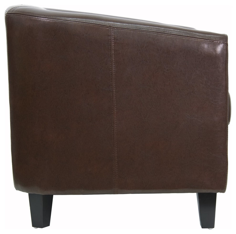 Brown Leather Lounge Chair