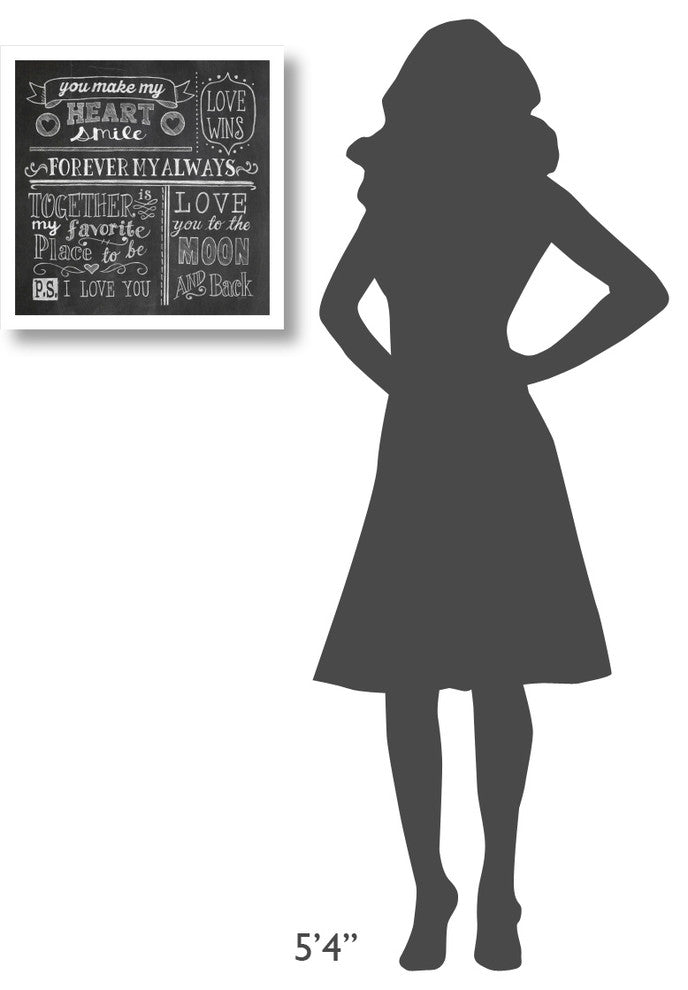 "Inspiration Chalkboard I" Digital Paper Print by Mary Urban, 20"x20"