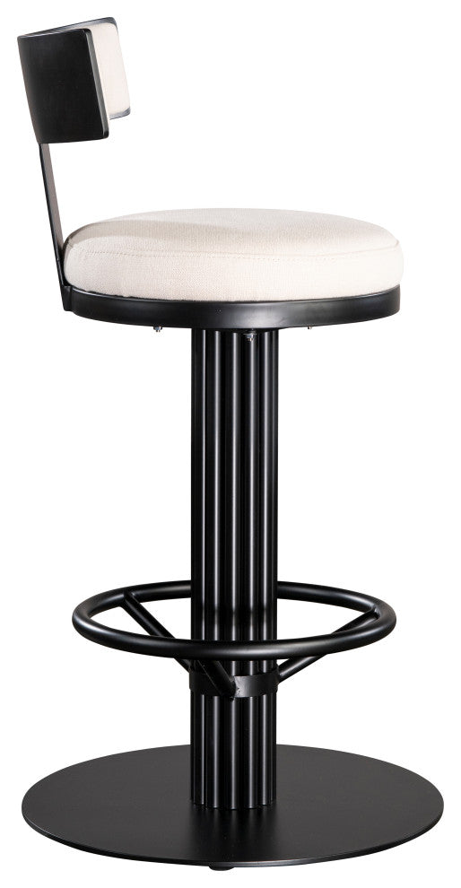 Oscar Swivel Gold Counter Chair, 26", Black