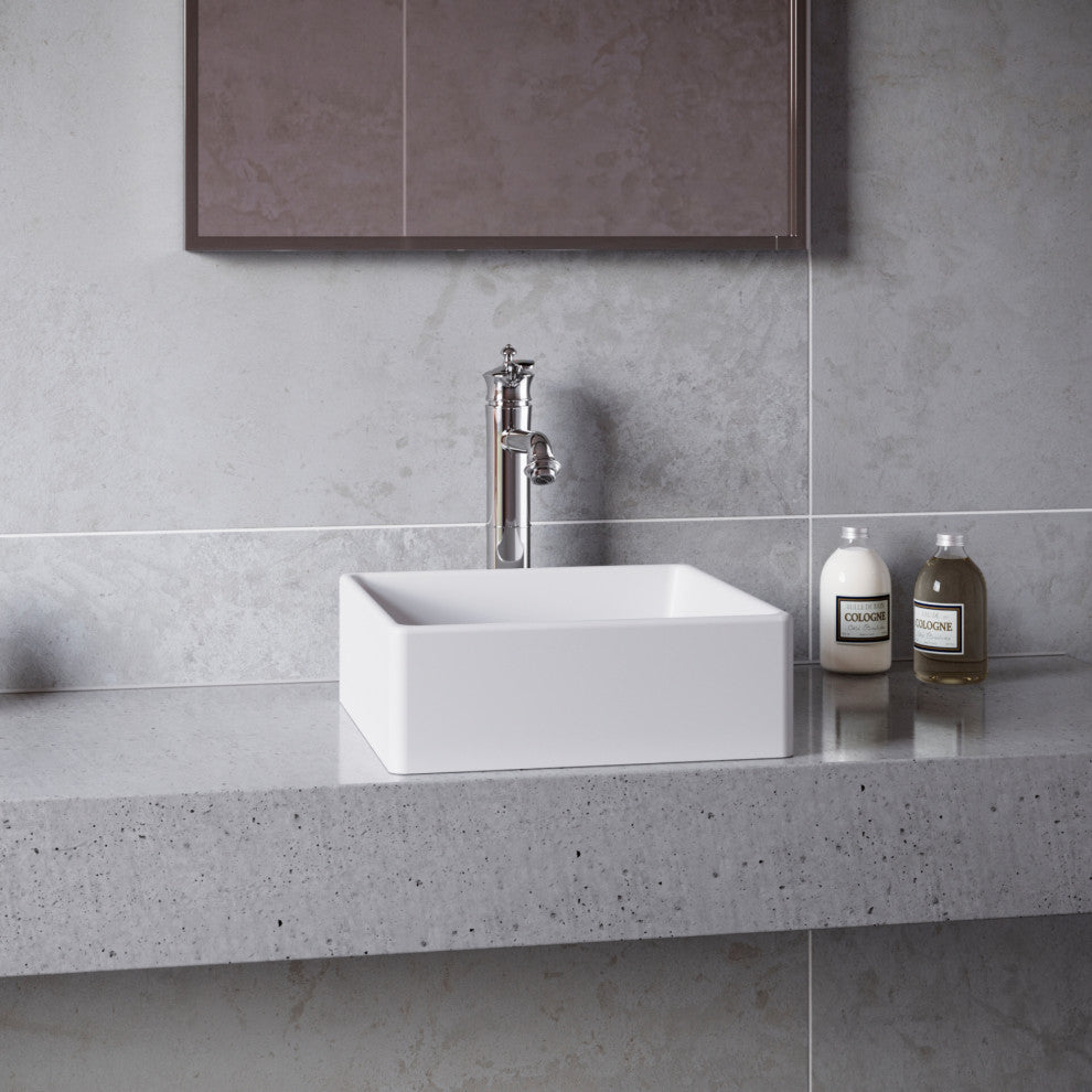 Karran 1-Handle 1-Hole Vessel Faucet With Pop-up Drain, Chrome