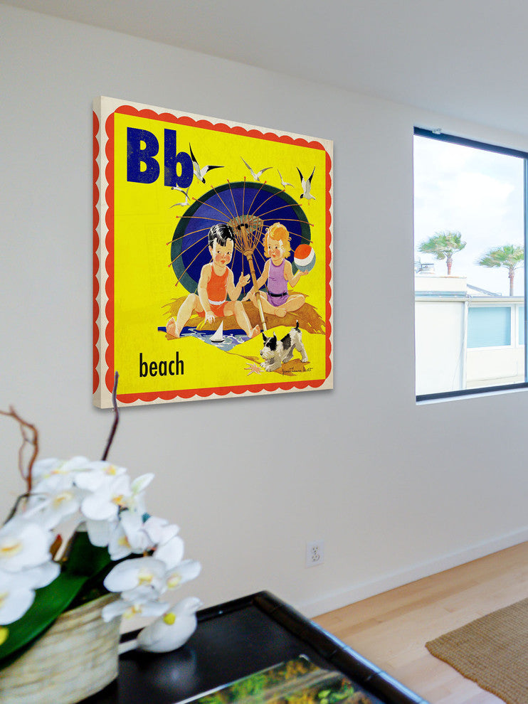 "Beach" Painting Print on Canvas by Curtis