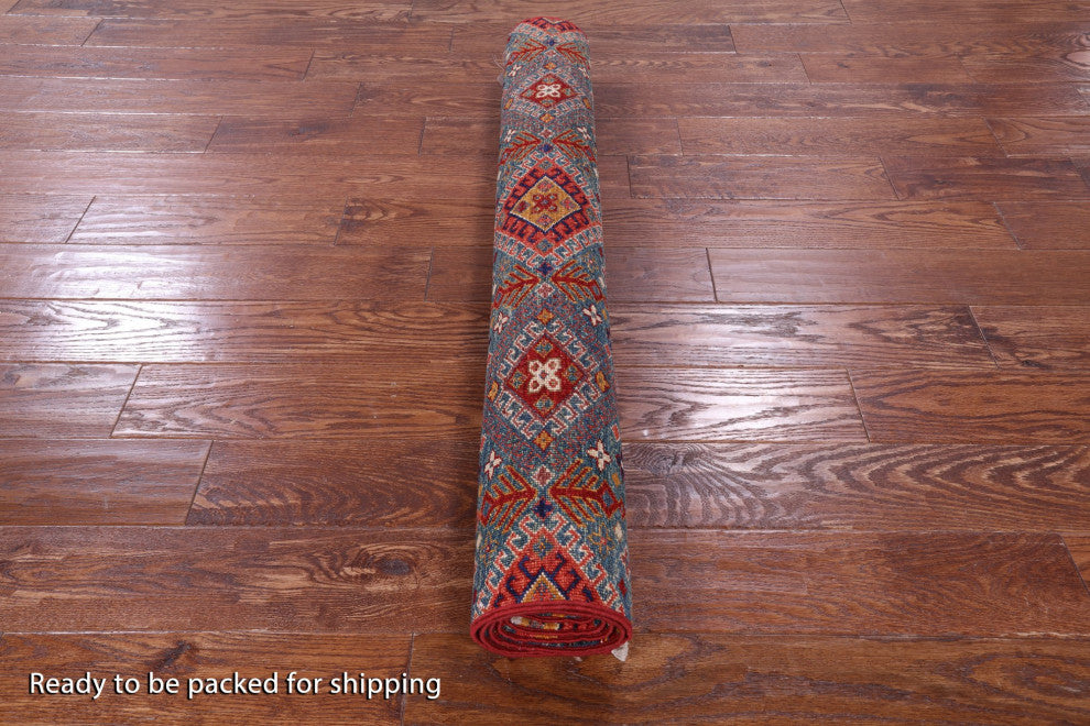 Super Kazak Khorjin Handmade Wool Rug 3' 11" X 6' 0" - Q12674