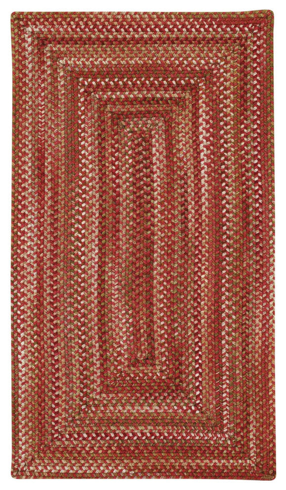 Capel Manchester Redwood 0048_500 Braided Rugs - 3' X 5' Concentric Rectangle