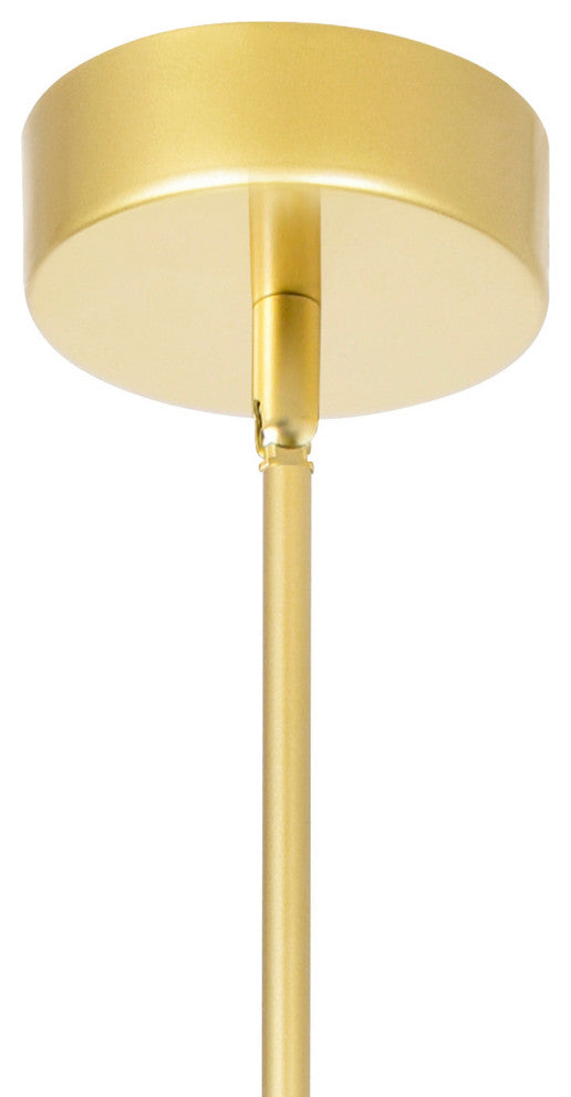 Hoops 1 Light LED Pendant With Satin Gold Finish