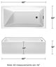 Grayley 60x30x18" Alcove Bathtub With Right-Hand Drain and Trim, Matte Black