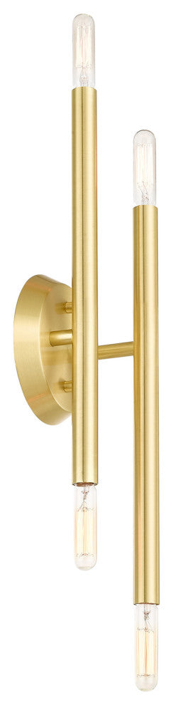 Satin Brass Mid Century Modern Sconce