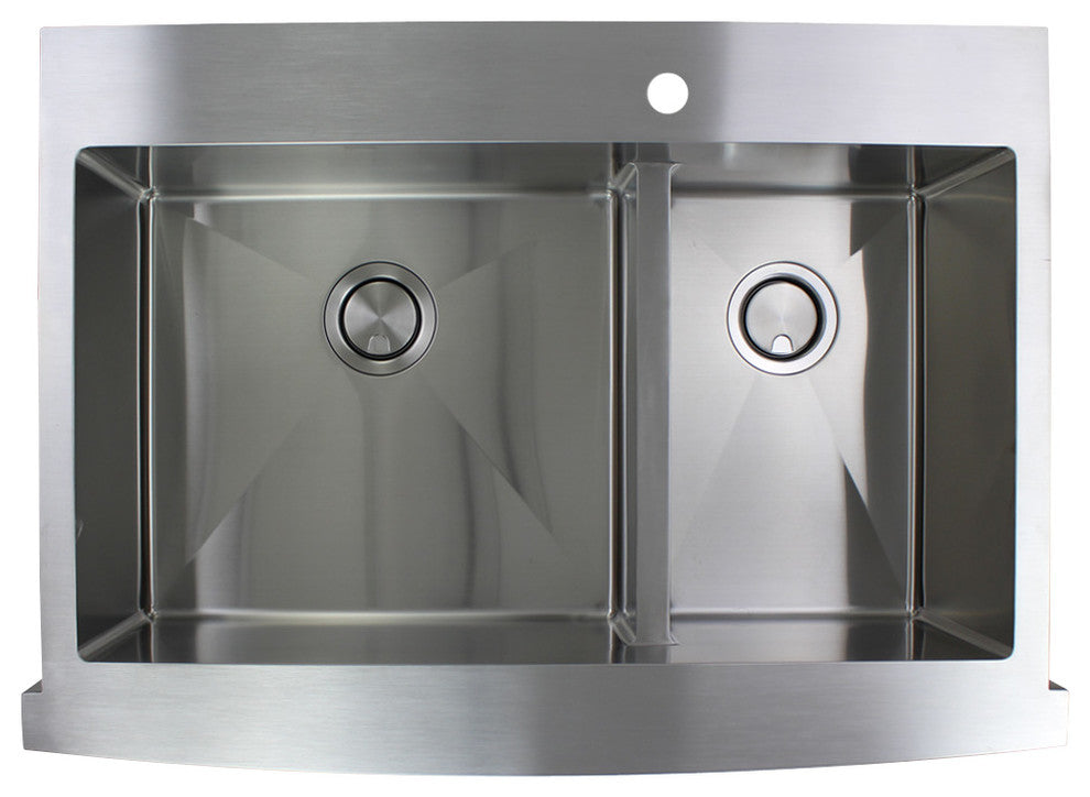 Transolid Diamond 16 Gauge 60/40 Double Dual Mount Stainless Steel Sink