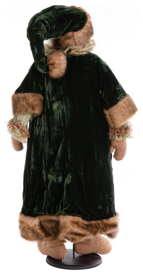Vickerman KV202836 36" Emerald Twilight Santa Doll With Stand