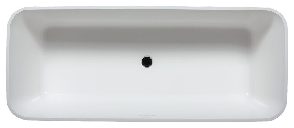 Malibu Orchid Rectangle Soaking Bathtub 63x30x23 Glossy White