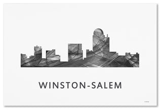 Marlene Watson 'Winston-Salem Nc Skyline' Canvas Art, 32x22