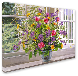 David Lloyd Glover 'Windowsill Bouquet' Canvas Art, 24"x18"