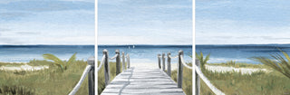 Sweeping Ocean View Triptych, Set of 3, 32x32 Panels