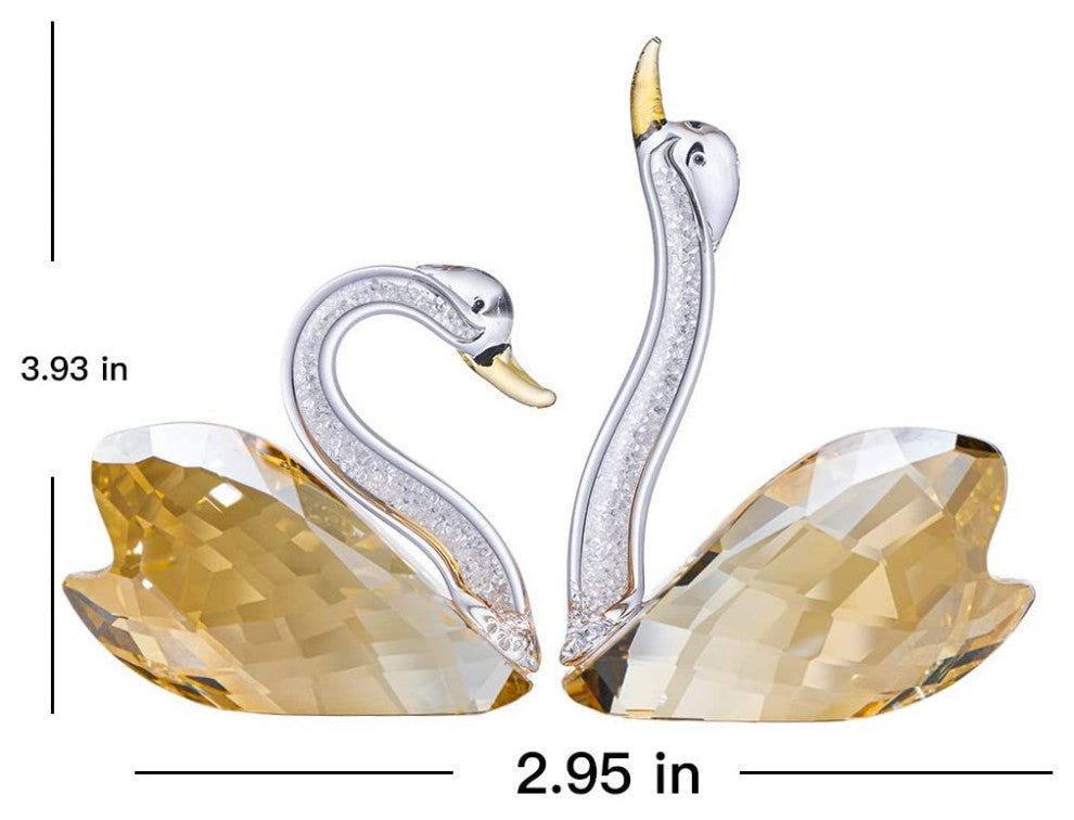 Crystal Swan Figurine Decorative Statue