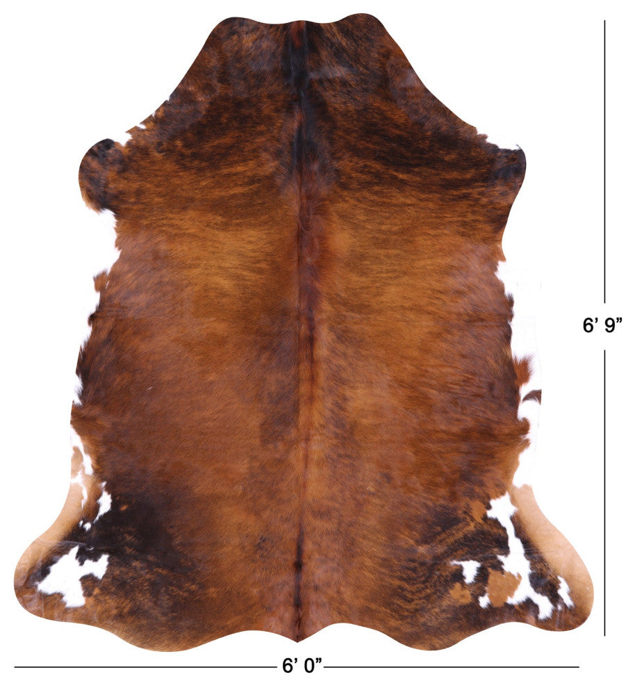 Natural Cowhide Rug 6' 9" X 6' 0" C2185
