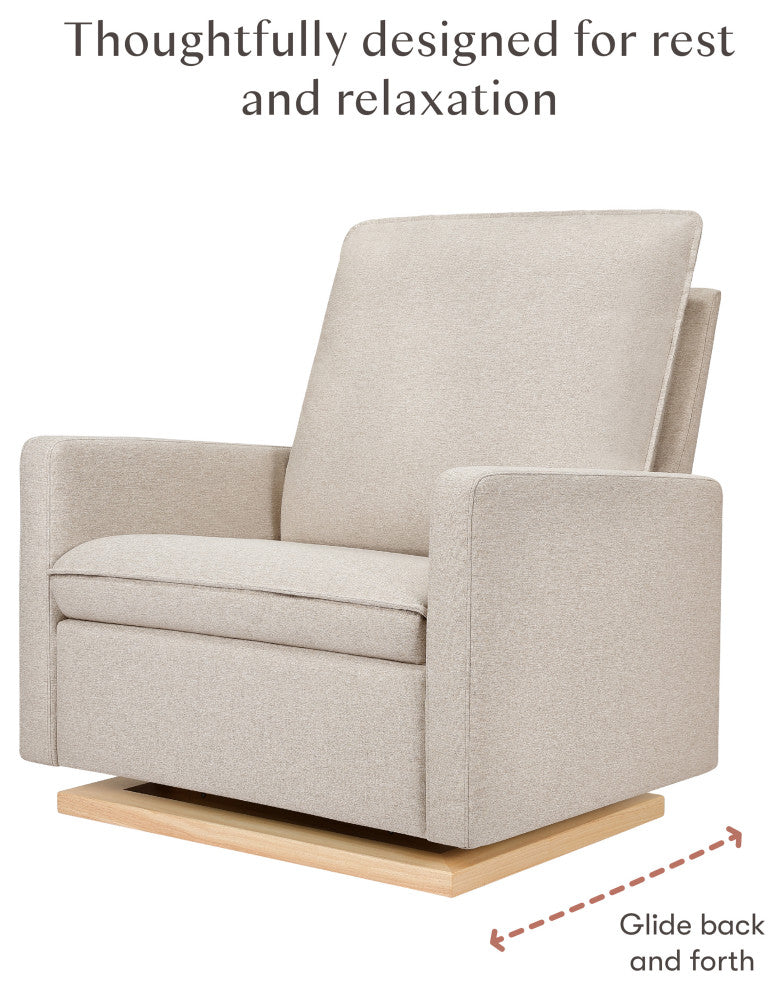 Cali Pillowback Chair and a Half Glider, Water Repellent and Stain Resistant, Performance Beach Eco-Weave