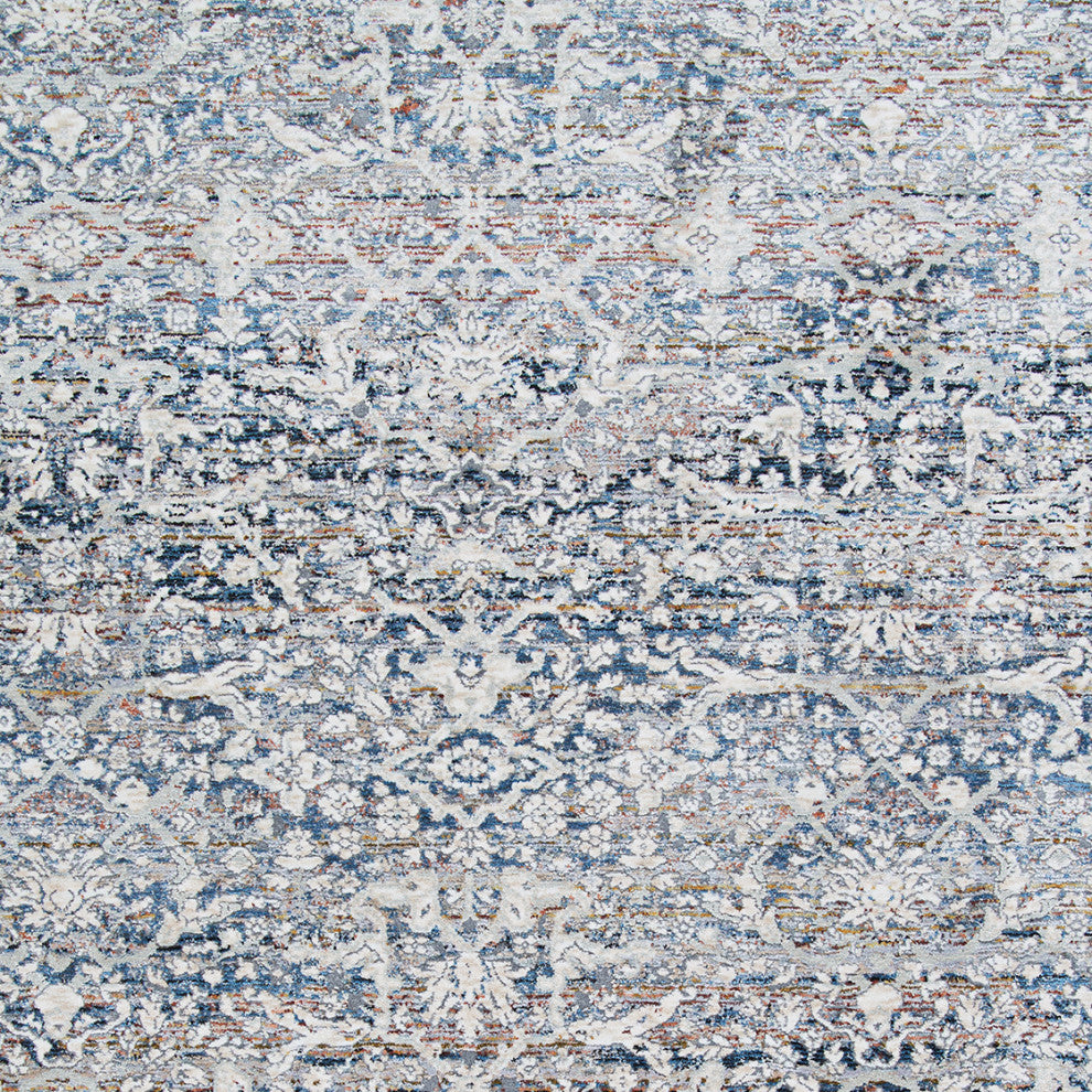 Couristan Luxor Ludvig Antique Beige/Ocean Area Rug, 3'9"x5'4"
