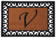 Monogram Insert Doormat 19"x25", Letter V