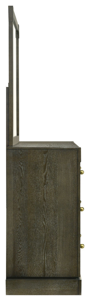 Gran Park 6-drawer Dresser and Mirror Dark Cocoa