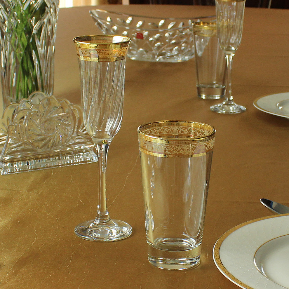 Flute Set of 6 Melania Collection Amber