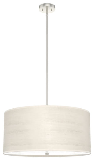 Solhaven Bleached Alder/Brushed Nickel, Painted White Glass 4-Light Pendant