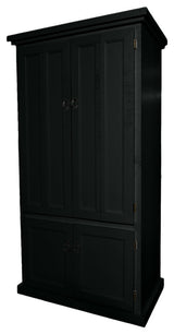 Rustic Two Tone Computer Armoire Desk, Black