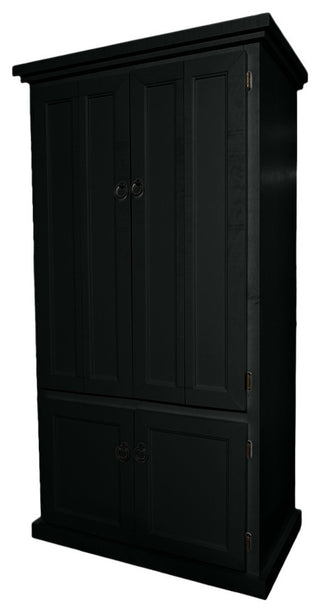 Rustic Two Tone Computer Armoire Desk, Black
